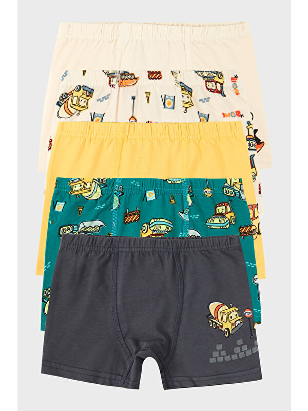 Lela Desenli Streç Pamuklu 5 li Paket Boxer 6651012KEPCE