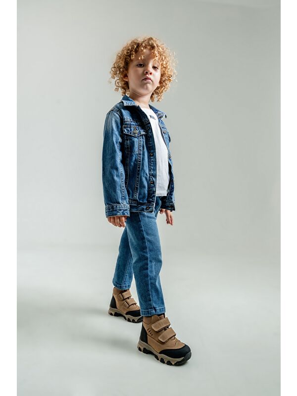 Erkek Çocuk Kum Hakiki Deri Anatomik Günlük Bot - Görsel 2