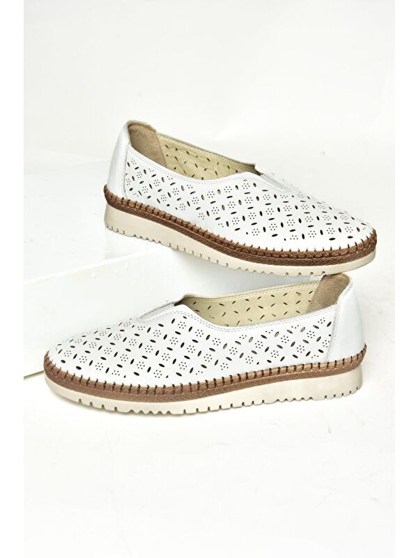 U5553002 Beyaz Kadın Ayakkabı - Görsel 5