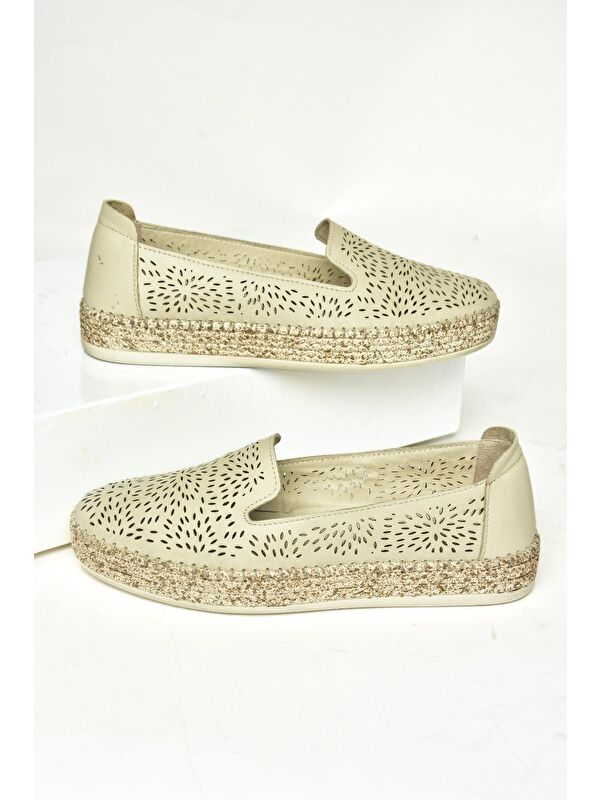 U5552001 Bej Kadın Ayakkabı - Görsel 4