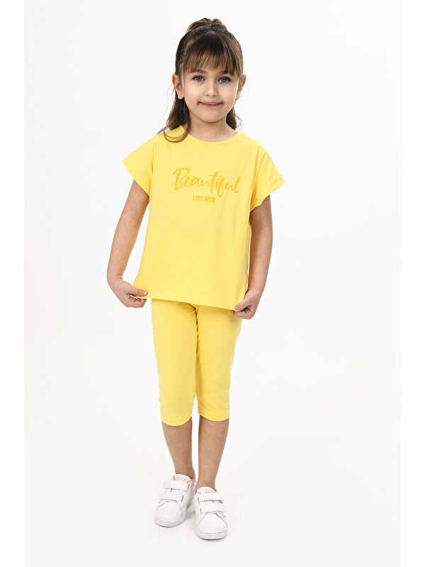 Toontoykids Kız Çocuk Baskılı Kaprili Takım