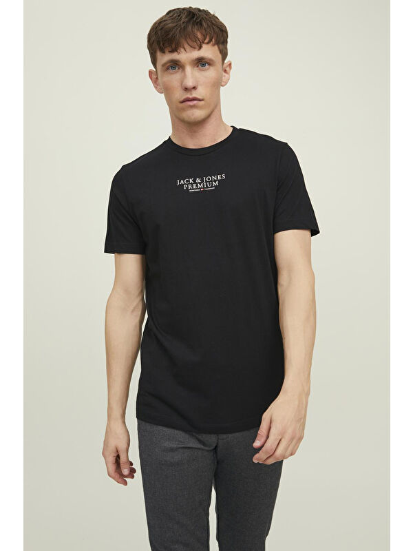 Jack & Jones %100 Pamuk Regular Fit Bisiklet Yaka  Erkek Tişört 12217167