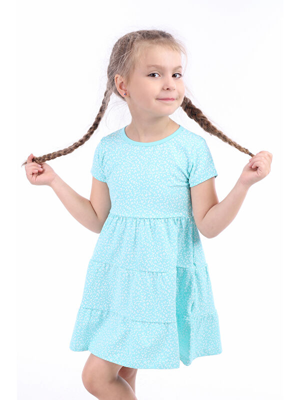 Toontoykids Kız Çocuk Baskılı Elbise