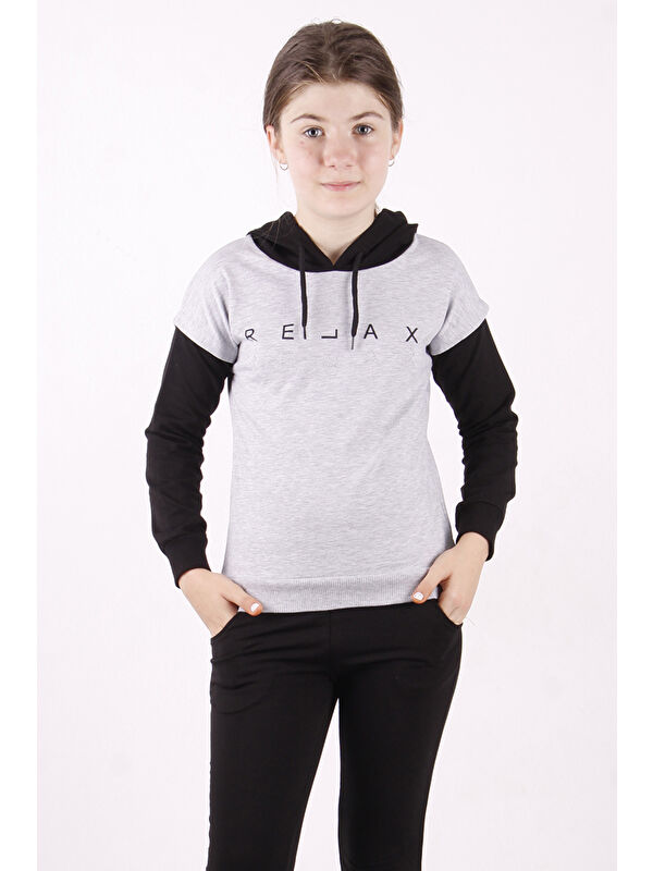 Toontoykids Kız Çocuk Relax Baskılı Sweatshirt
