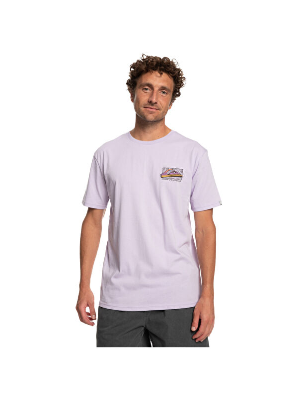 Quiksilver Retrofade Erkek Mor Tişört