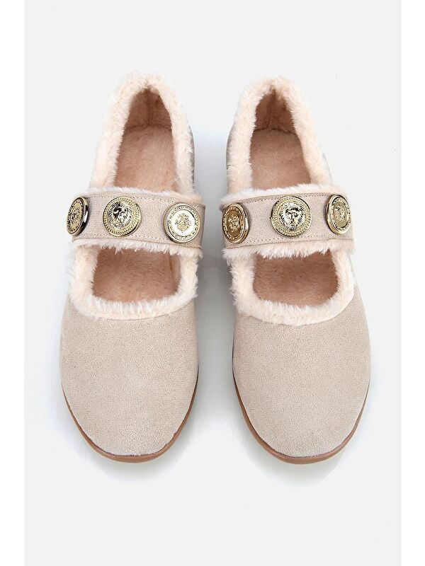 Yaya By Hotiç Kahverengi Yaya By Hotiç Yaya By Kadın Kürklü Tokalı Mary Jane Babet