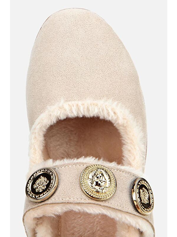 Yaya By Hotiç Kahverengi Yaya By Hotiç Yaya By Kadın Kürklü Tokalı Mary Jane Babet