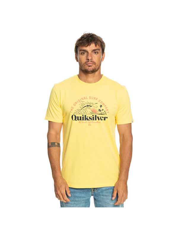 Quiksilver Sunsetwave Erkek Sarı Tişört