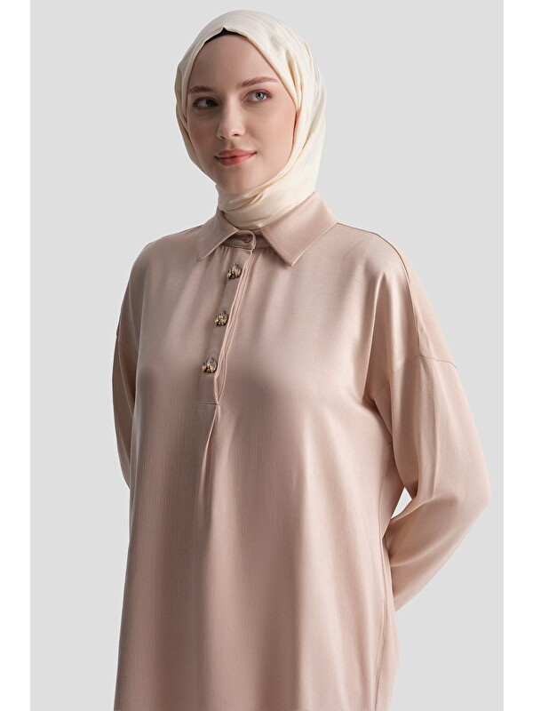 ARMİNE Kupra Mixli Triko Tunik 25K2006 Bej