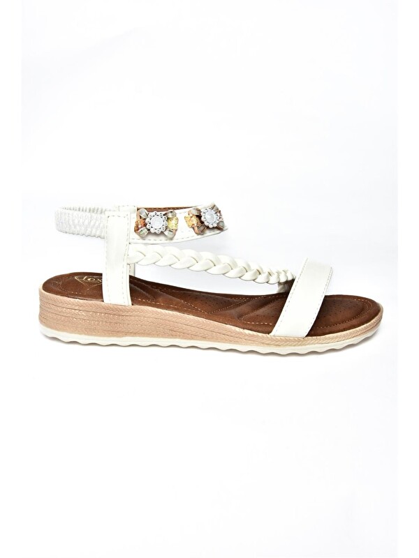 Fox Shoes M258313409 Beyaz Kadın Sandalet