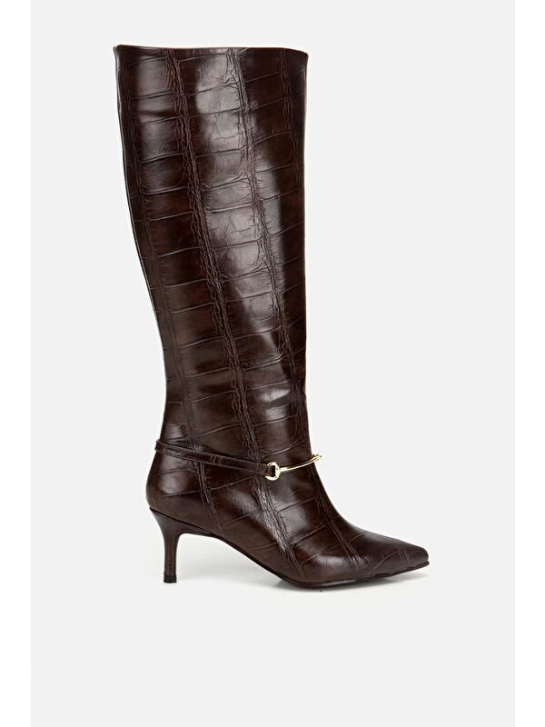 Yaya By Hotiç Siyah Yaya By Hotiç Yaya By Kadın İnce Kemerli Tokalı Topuklu Çizme