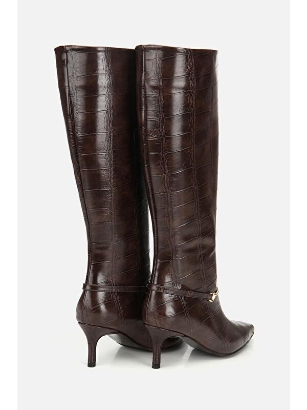 Yaya By Hotiç Siyah Yaya By Hotiç Yaya By Kadın İnce Kemerli Tokalı Topuklu Çizme