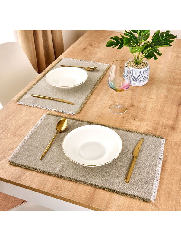 Evidea Soft Plaid 2'li Amerikan Servis - Yeşil - 30x50 cm