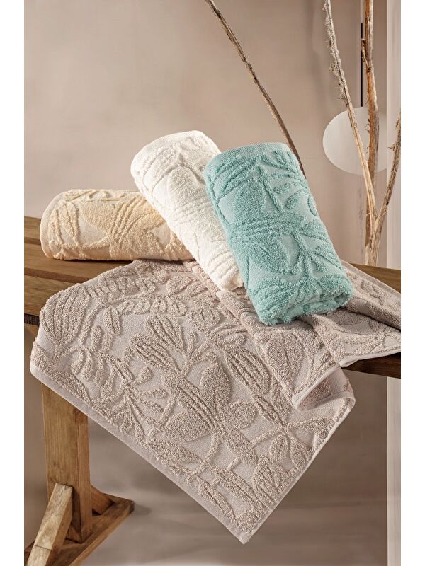 Mulberry Morel 4'lü %100 Pamuk Jakarlı El Banyo Havlu 50x90