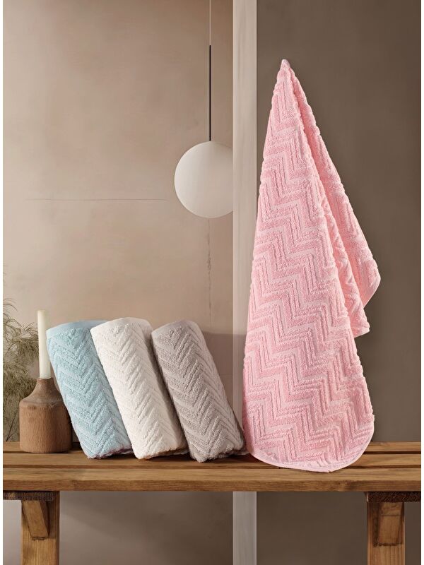 Mulberry Karessa 4'lü %100 Pamuk Jakarlı El Banyo Havlu 50x90