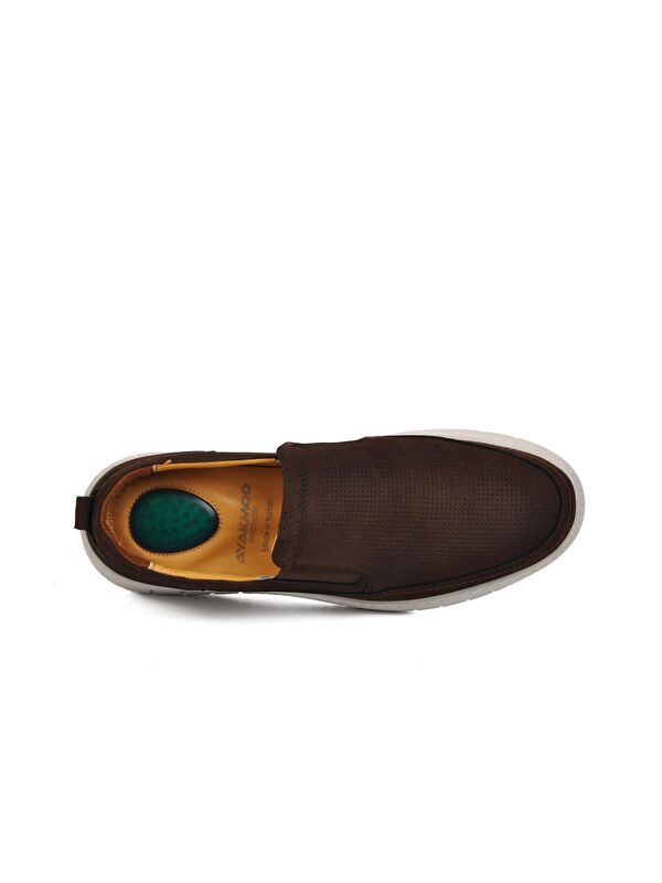 Kahve Nubuk Hakiki Deri Erkek Ayakkabı 809 - Görsel 5