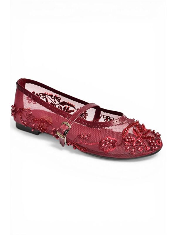 Fox Shoes Bordo Kadın Babet Y726330115