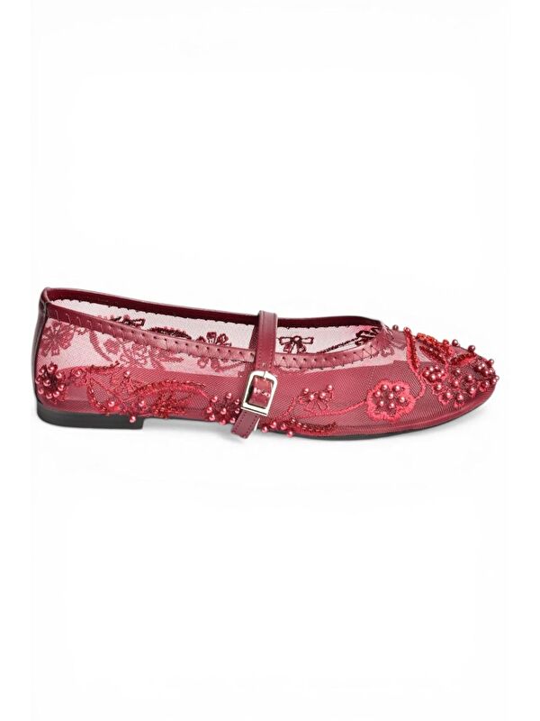 Fox Shoes Bordo Fox Shoes Babet Kadın Y726330115