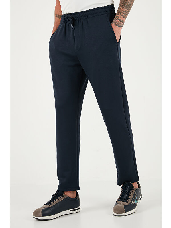 Buratti Regular Fit Belden Bağlamalı Düz Paça Jogger Pantolon 5908095