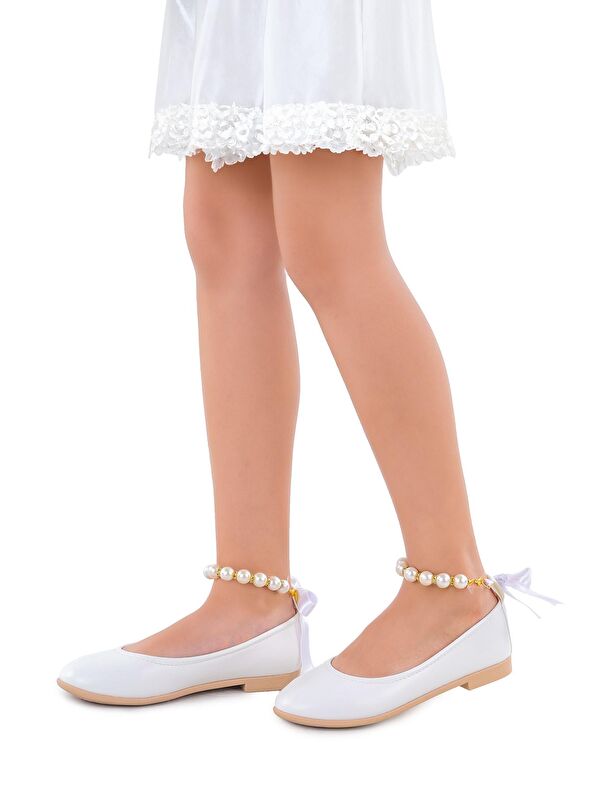 Blanch Cilt İncilli Lastikli Kız Çocuk Babet Ayakkabı - Görsel 4