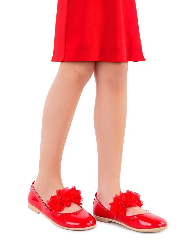 Flovers Rugan Kız Çocuk Babet Ayakkabı - Görsel 3