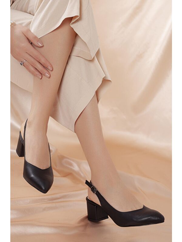 D725 Günlük Klasik Topuklu Kadın Ayakkabı - Görsel 4