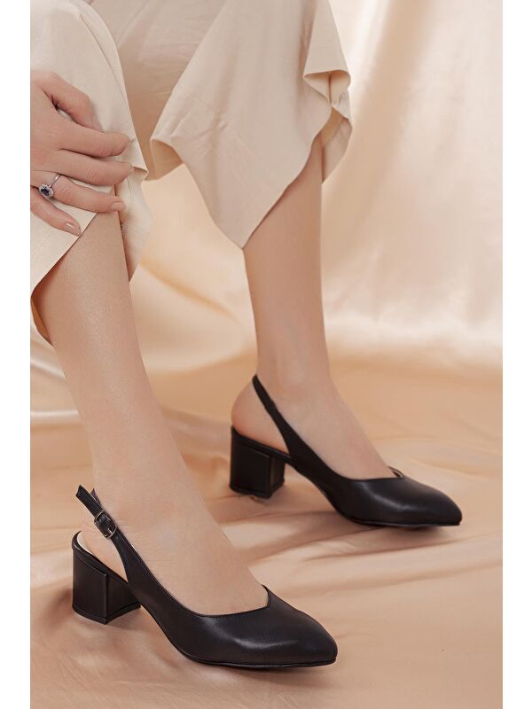 D725 Günlük Klasik Topuklu Kadın Ayakkabı - Görsel 5