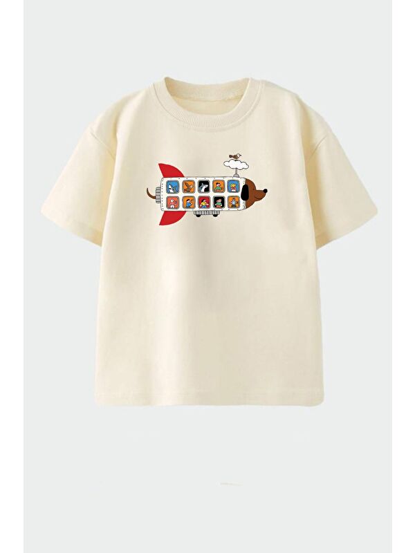 Monila Erkek Çocuk Pamuklu Bisiklet Yaka Baskılı T-Shirt