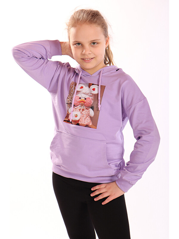 Toontoykids Kız Çocuk Baskılı Sweatshirt