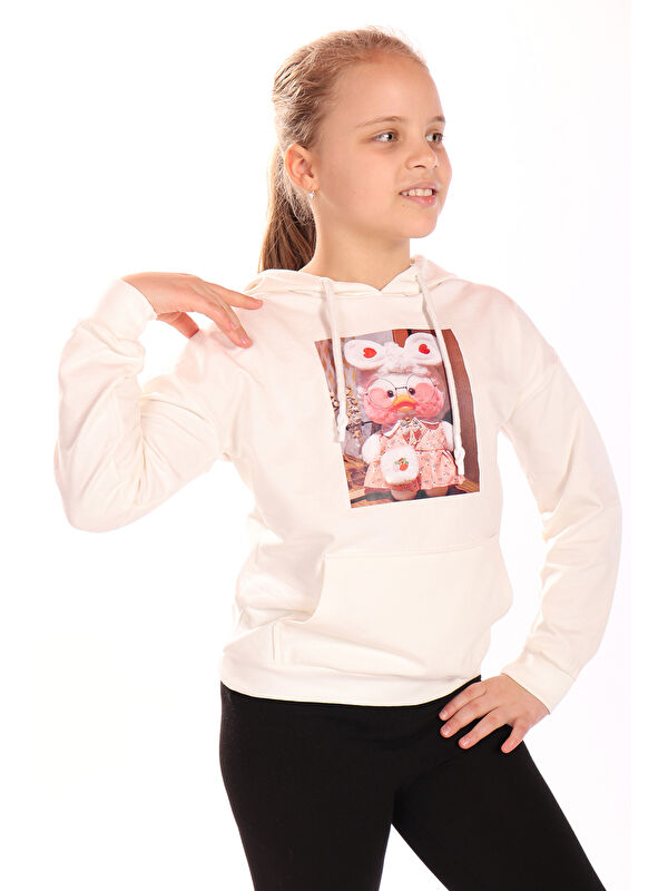 Toontoykids Kız Çocuk Baskılı Sweatshirt