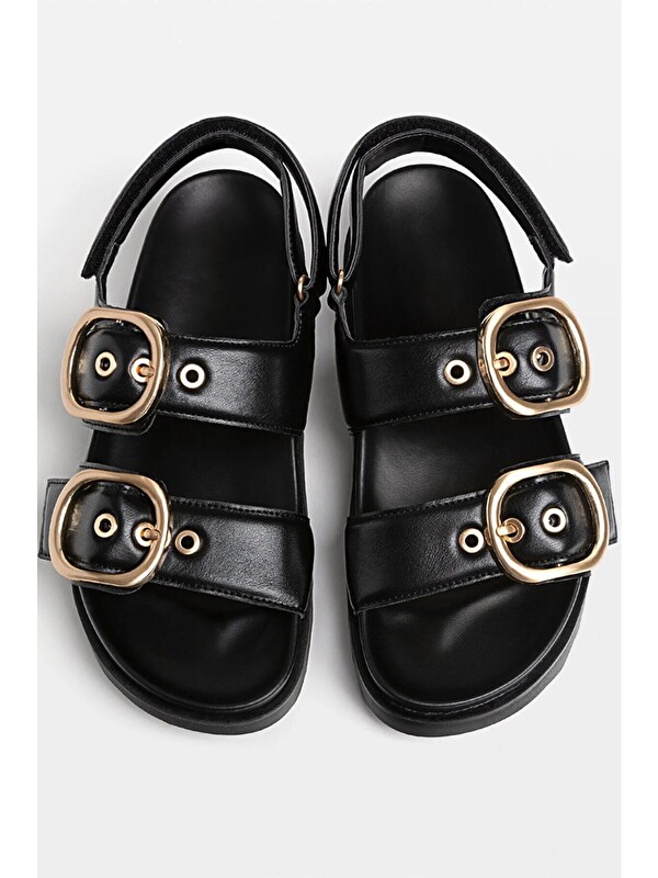 DUXAL SHOES Camelia Tokalı Düz Terlik - Sandalet