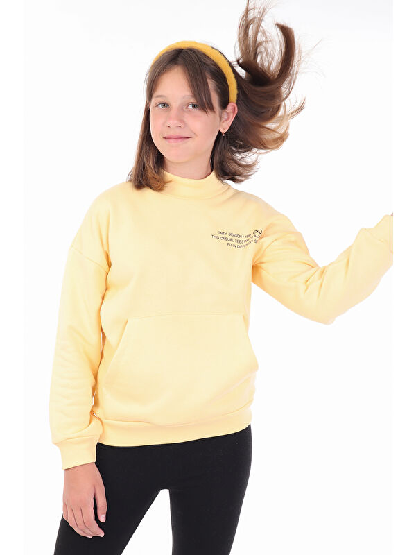 Toontoykids Kız Çocuk Baskılı Sweatshirt