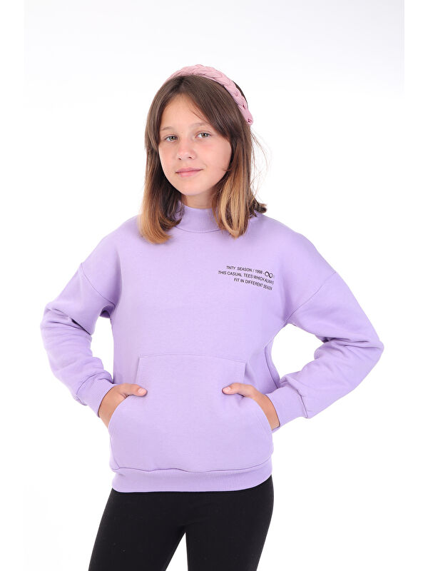 Toontoykids Kız Çocuk Baskılı Sweatshirt