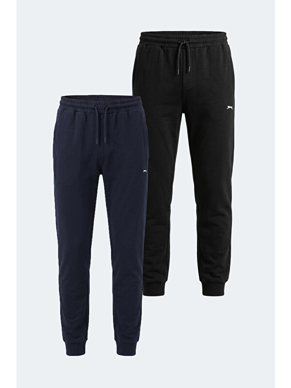 SLAZENGER SAVAGE 2 Lİ SET Erkek Siyah - Lacivert Eşofman Altı