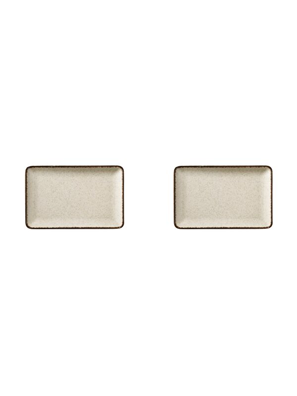 Kütahya Porselen Moderna Düz Tabak Tarçın 2 Parça 18x13cm TAN18X13DUS2730P02