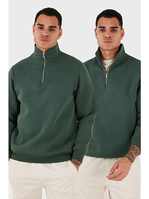 Buratti Pamuklu Regular Fit Dik Yaka 2'li Paket Sweat 59052592S2