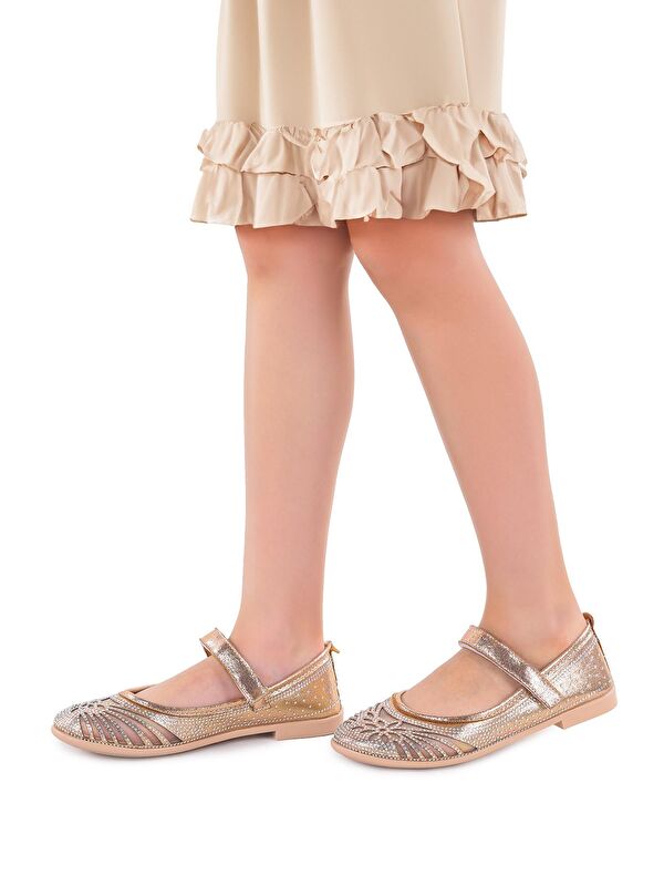 Grand Vakko Cırtlı Kız Çocuk Babet Ayakkabı - Görsel 4