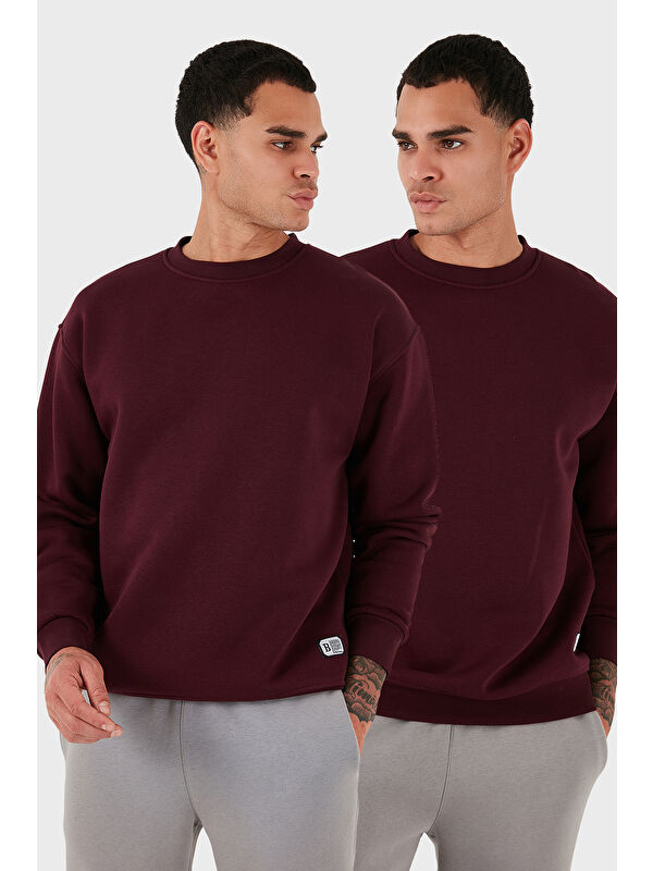 Buratti Regular Fit Bisiklet Yaka Şardonlu 2'li Paket Sweat 5905255S2