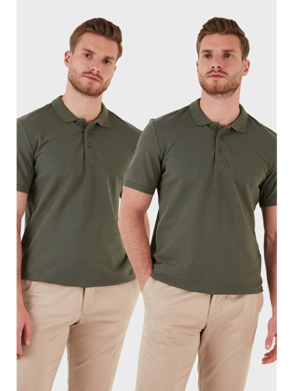 Buratti Okul Kıyafeti Pamuk Regular Fit Düğmeli 2'li Paket Polo Yaka %100 Pamuk Tişört 5902127S2