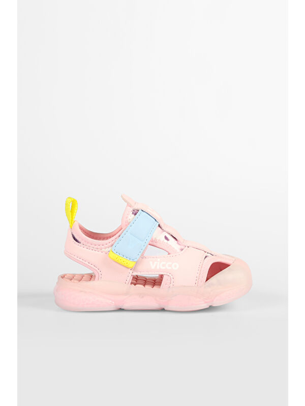 Live Işıklı Kız Bebek Pudra Sandalet - Görsel 2