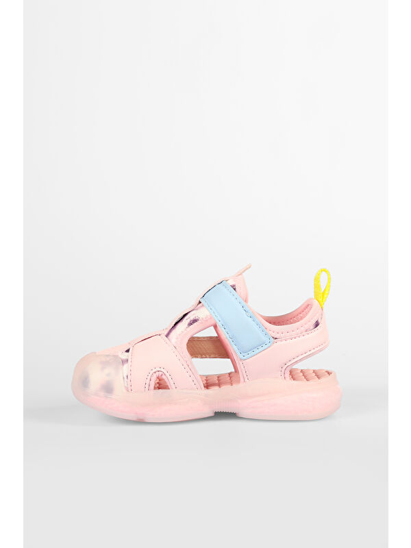 Live Işıklı Kız Bebek Pudra Sandalet - Görsel 3