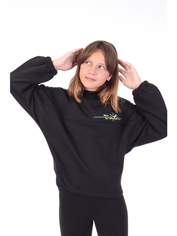 Toontoykids Kız Çocuk Nakışlı Sweatshirt