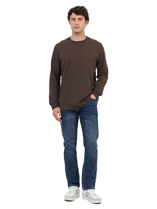 Kinetix Uzun Kol T-Shirt Erkek Kahverengi MB 14YUKOL