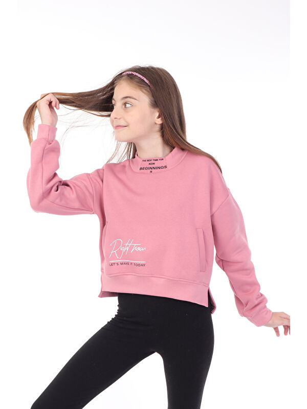 Toontoykids Kız Çocuk Baskılı Sweatshirt