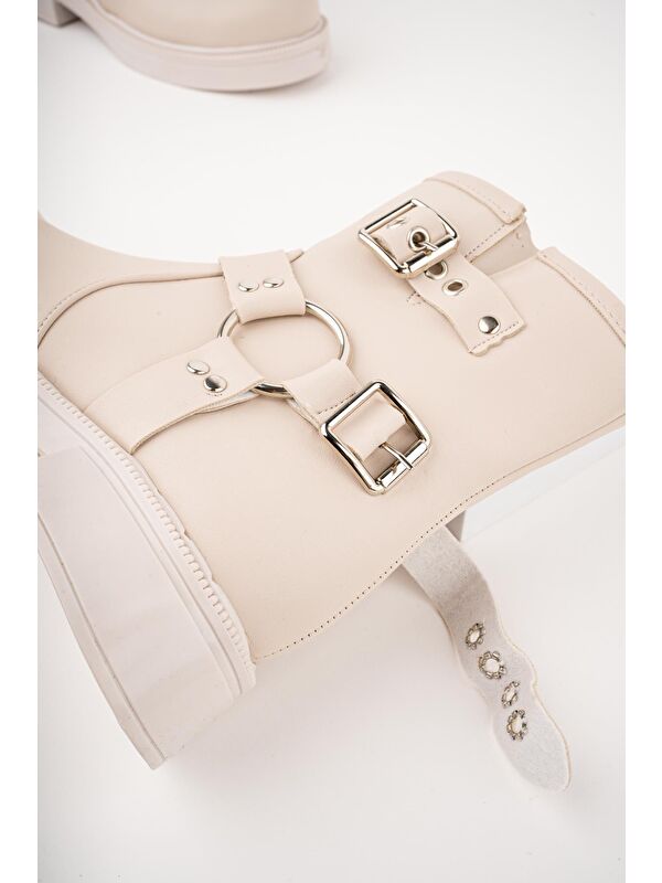 OSHO Fermuarlı Kemer Detaylı Kadın Kışlık Bot - Görsel 6