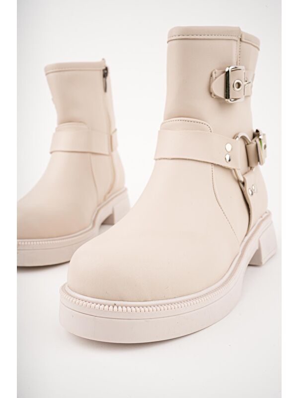 OSHO Fermuarlı Kemer Detaylı Kadın Kışlık Bot - Görsel 8