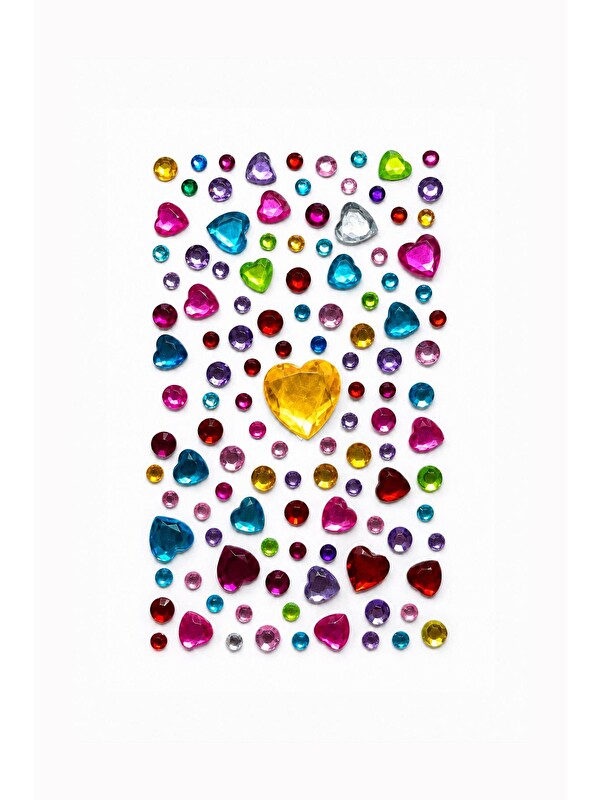 New Obsessions Bedazzle Renkli Kalp ve Geometirk Desenli Sticker
