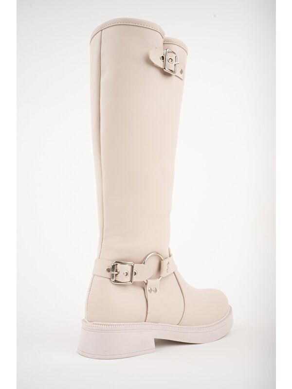 GİSELE Fermuarlı Kemer Detaylı Kadın Kışlık Çizme - Görsel 6