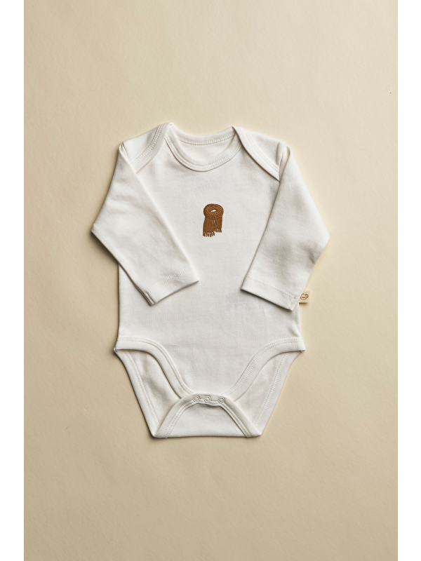 Oh La La Koala For Little Ones Atkı Nakışlı Uzun Kollu Çıtçıtlı Bebek Body