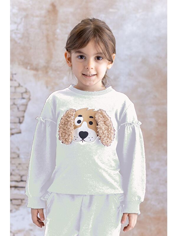 MİNİNİO Kız Çocuk Kulak Detaylı Sweatshirt - Skasar